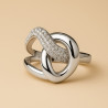 "Embrace" Ring – 925 Sterling Silver with Zirconia, Silver, Yellow or Rose Gold Finish