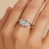 Ring "Gleam" – 925 sterling silver, rhodium plating, high-quality cubic zirconia