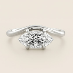 Ring "Gleam" – 925 sterling silver, rhodium plating, high-quality cubic zirconia