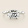 Ring "Gleam" – 925 sterling silver, rhodium plating, high-quality cubic zirconia