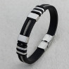 Men’s Silicone & Stainless Steel Bracelet – Urban Style