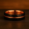 Titan Men’s Tungsten Carbide Ring – Black Matte & Gold Interior