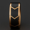 "V-Edge" Men’s Ring – Tungsten Carbide & Rose Gold, 8mm