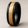 "Force" Men’s Ring – Tungsten Carbide & Hand-Textured Steel, 8mm