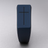 "Truth" Ring – Stainless Steel with Matte Blue Titanium and Engraved Cross, 8mm