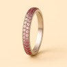Pink Sparkle Ring – Sterling Silver Women's Ring with Pink Gradient Zirconia
