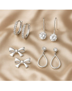 Women silver earrings