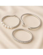 Women silver bracelets