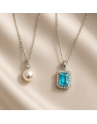 Women silver necklaces