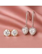 Women moissanite earrings