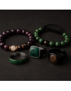 Men natural stone jewelry