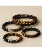 Men natural stone bracelets